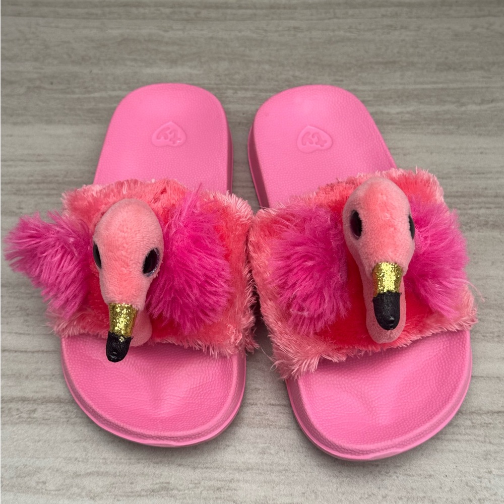 TY beanie babies Guilda Pink Flamingo Kids Slide Sandals